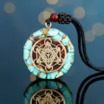 Picture of Mulany MN106 Turquoise Reiki Om Yoga Orgone Pendant