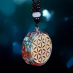 Picture of Mulany MN108 7 Chakra Flower of Life Orgone Pendant