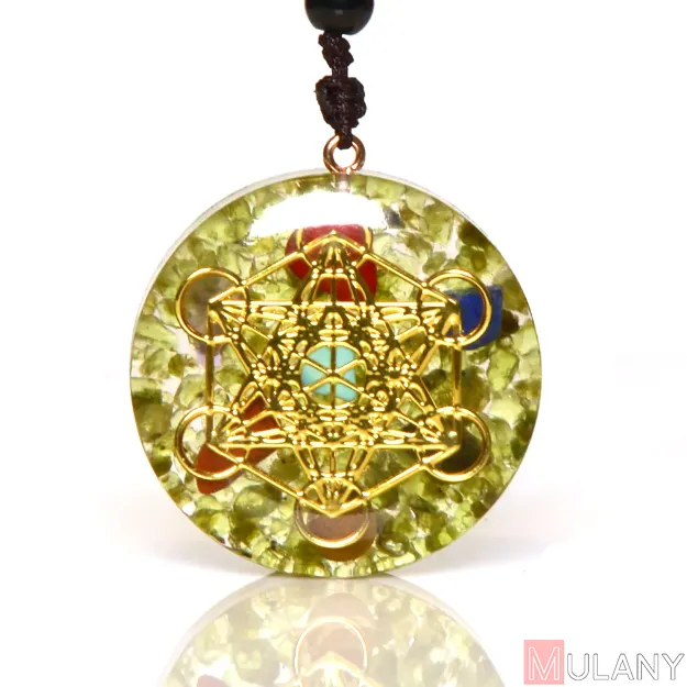 Picture of Mulany MN112 Chakra Flower of Life Orgone Pendant