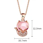 Picture of Mulany NL408 Zircon Fox Pendant Necklace 