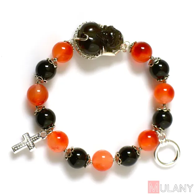 Picture of Mulany MB8009 Agate Stone With Pixiu Charm Healing Bracelet  