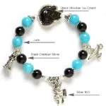 Picture of Mulany MB8045 Obsidian Jade With Fox Charm Healing Bracelet 