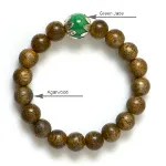 Picture of Mulany MBK8004 Agarwood & Green Jade Kids' Healing Bracelet 