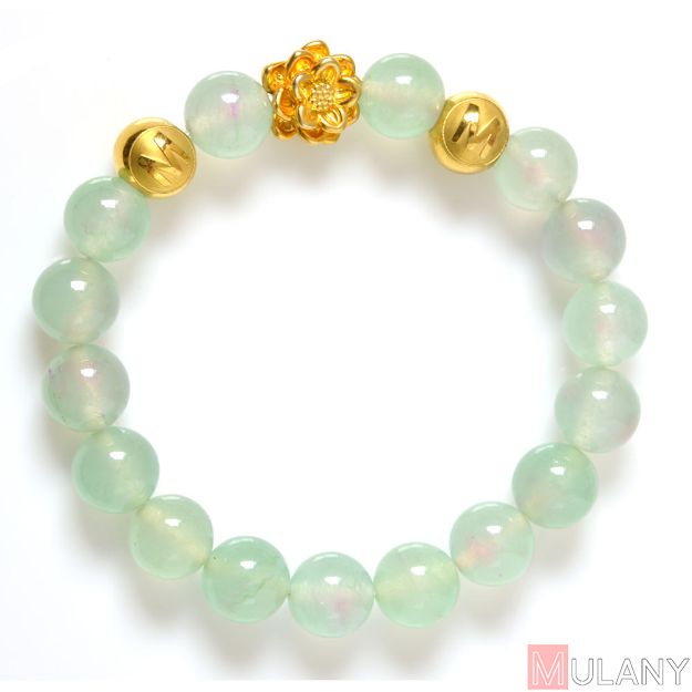 Picture of Mulany MB8014 Agate Stone Lotus Charm Healing Bracelet 