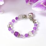 Picture of Mulany MB8015 Amethyst With Heart Charm Healing Bracelet  
