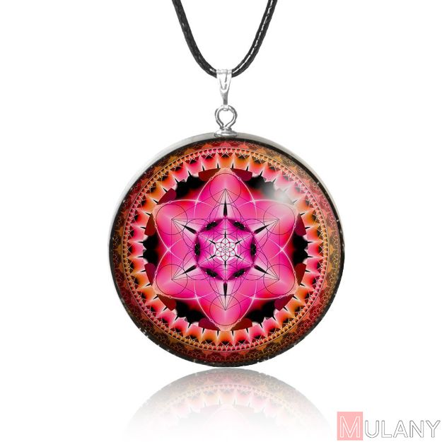 Picture of Mulany MN305 Flower Of Life EMF Protection Orgone Pendant 