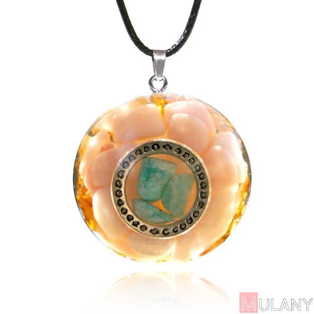 Picture of Mulany MN502 Opal Amazonite EMF Protection Orgone Pendant