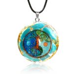 Picture of Mulany MN508 Turquoise Tree Of Life Orgone Pendant