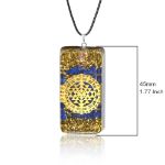 Picture of Mulany MN116 Aquamarine & Gold Foil EMF Protection Orgone Pendant  