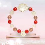 Picture of Mulany MB8002 Red Rutilated Quartz Fox Charm Healing Bracelet  