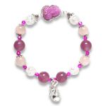 Picture of Mulany MB8049 Strawberry Quartz With Ruby Pixiu Charm Healing Bracelet 