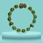 Picture of Mulany MB8013 Green Jade  With Pixiu Charm Healing Bracelet