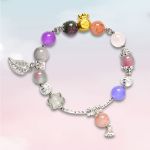 Picture of Mulany MB8055 Multicolor Stone With Silver Charm Healing Bracelet