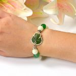 Picture of Mulany MB8018 Jade Stone With Fox Charm Healing Bracelet