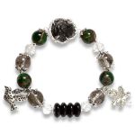 Picture of Mulany MB8075 Black Rutilated & Cloisonne With Fox Charm Healing Bracelet
