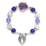 Picture of Mulany MB8079 Amethyst Stone  With Fox Charm Healing Bracelet   