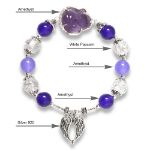 Picture of Mulany MB8079 Amethyst Stone  With Fox Charm Healing Bracelet   
