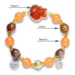 Picture of Mulany MB8007 Tangerine Stone With Fox Charm Healing Bracelet 