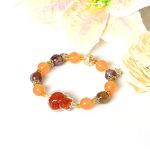Picture of Mulany MB8007 Tangerine Stone With Fox Charm Healing Bracelet 