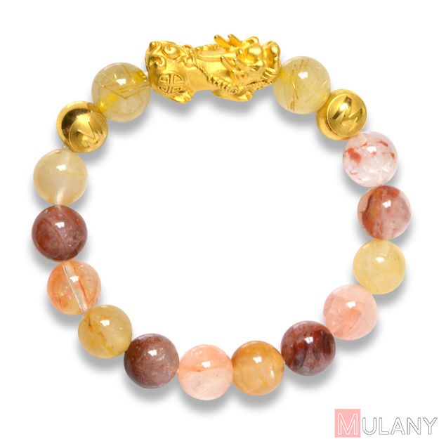 Ảnh của Mulany MB8017 Multicolor Gemstone With Pixiu Charm Healing Bracelet