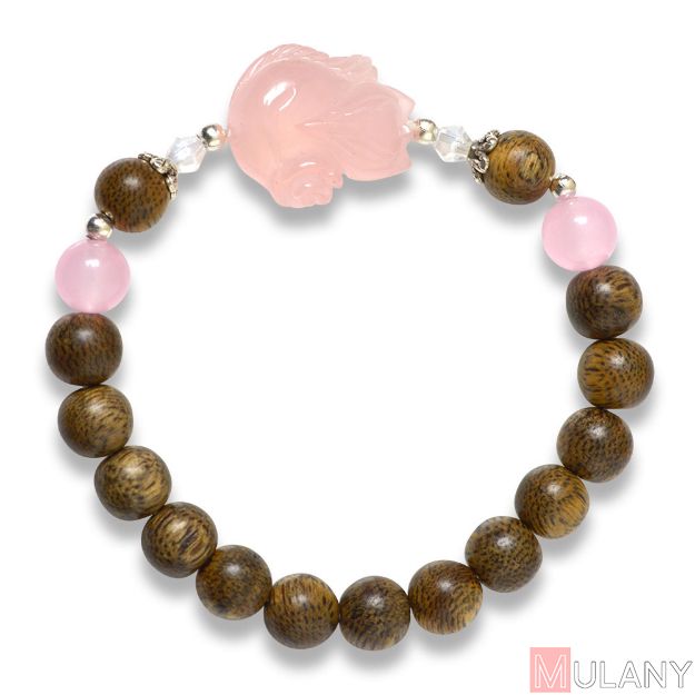 Picture of Mulany MB9009 Agarwood With Fox Charm Healing Bracelet  